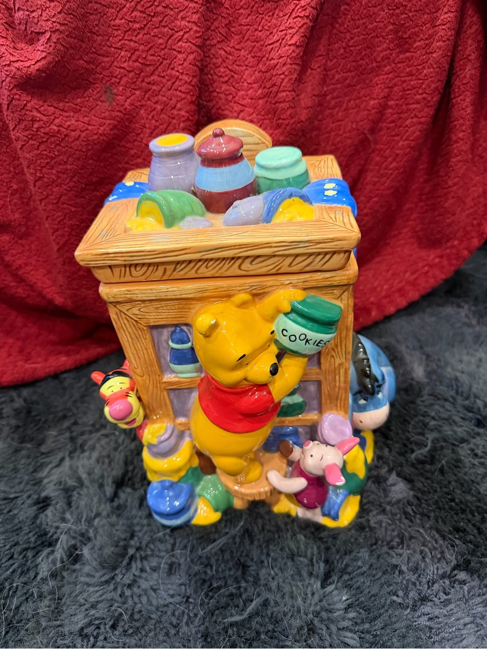 Vintage Winnie the Pooh Yellow Cookie Jar